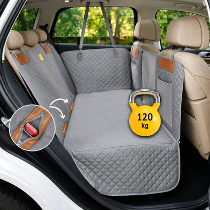 Dog Car Seat Cover With Hard Bottom - Foldable Full 2/3 1/3 of the Seat