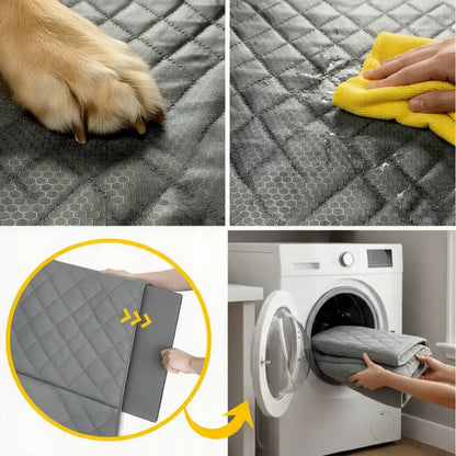 Dog Car Seat Cover With Hard Bottom - Foldable Full 2/3 1/3 of the Seat