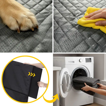 Dog Car Seat Cover With Hard Bottom - Foldable Full 2/3 1/3 of the Seat