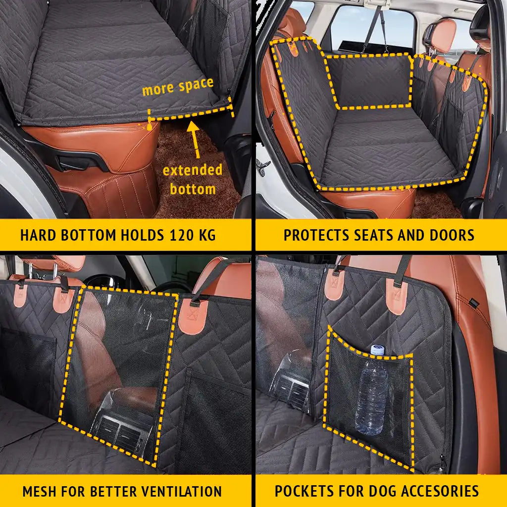 Dog Car Seat Cover With Hard Bottom