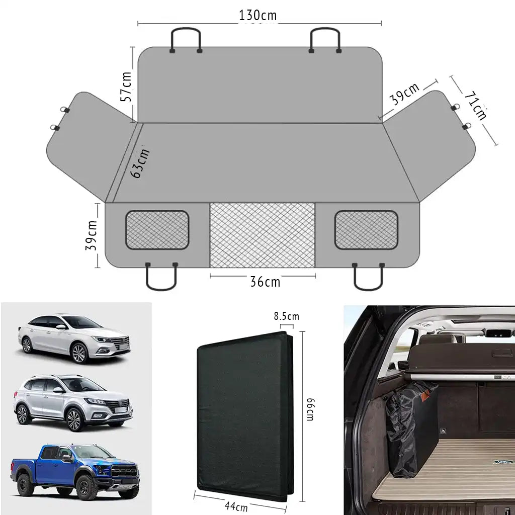 Dog Car Seat Cover With Hard Bottom
